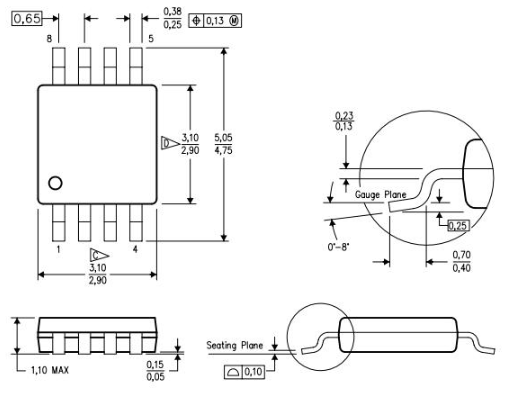 LM386 Package VSSOP (DGK)