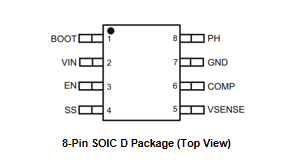  Pin configuration of TPS54331DR