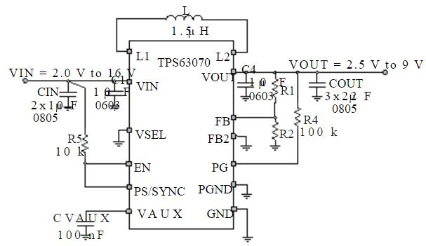 TPS63070RNMT Circuit