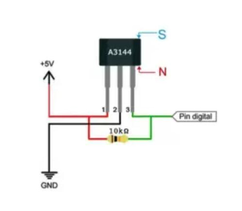 A3144 Hall Effect Sensor Pinout